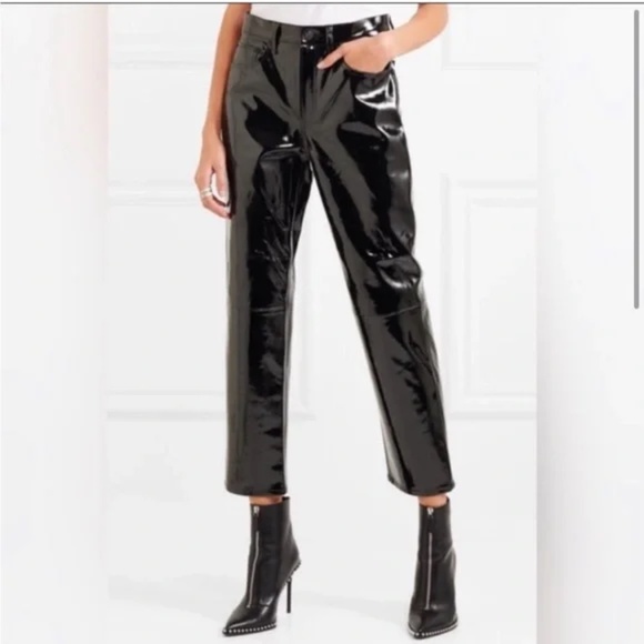 rag & bone Black Patent Leather Pants - Picture 2 of 12